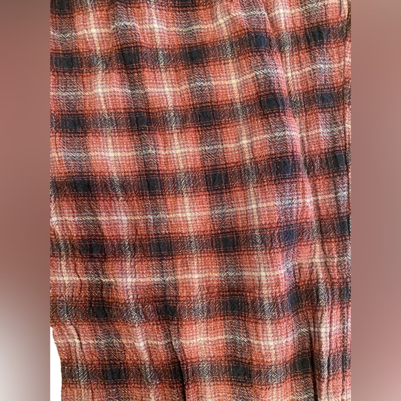 NWT Free People Red Combo Plaid Pants - Picture 5 of 9